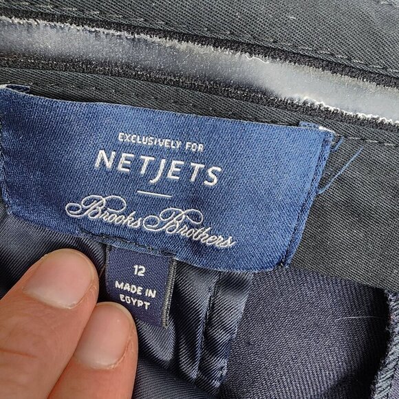 Brooks‎ Brothers NetJets Airline Pilot Pants Women's Size 12 Dark Blue - Picture 5 of 10